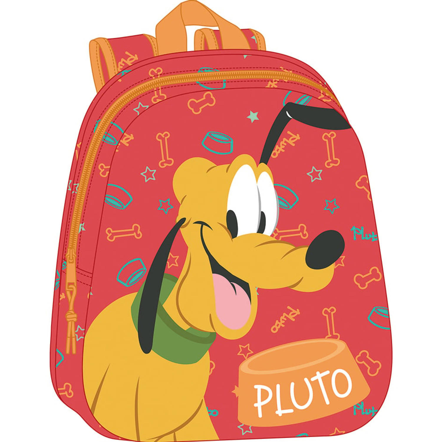 Disney Pluto Rugzak, 3D Happy - 33 x 27 x 10 cm - Polyester
