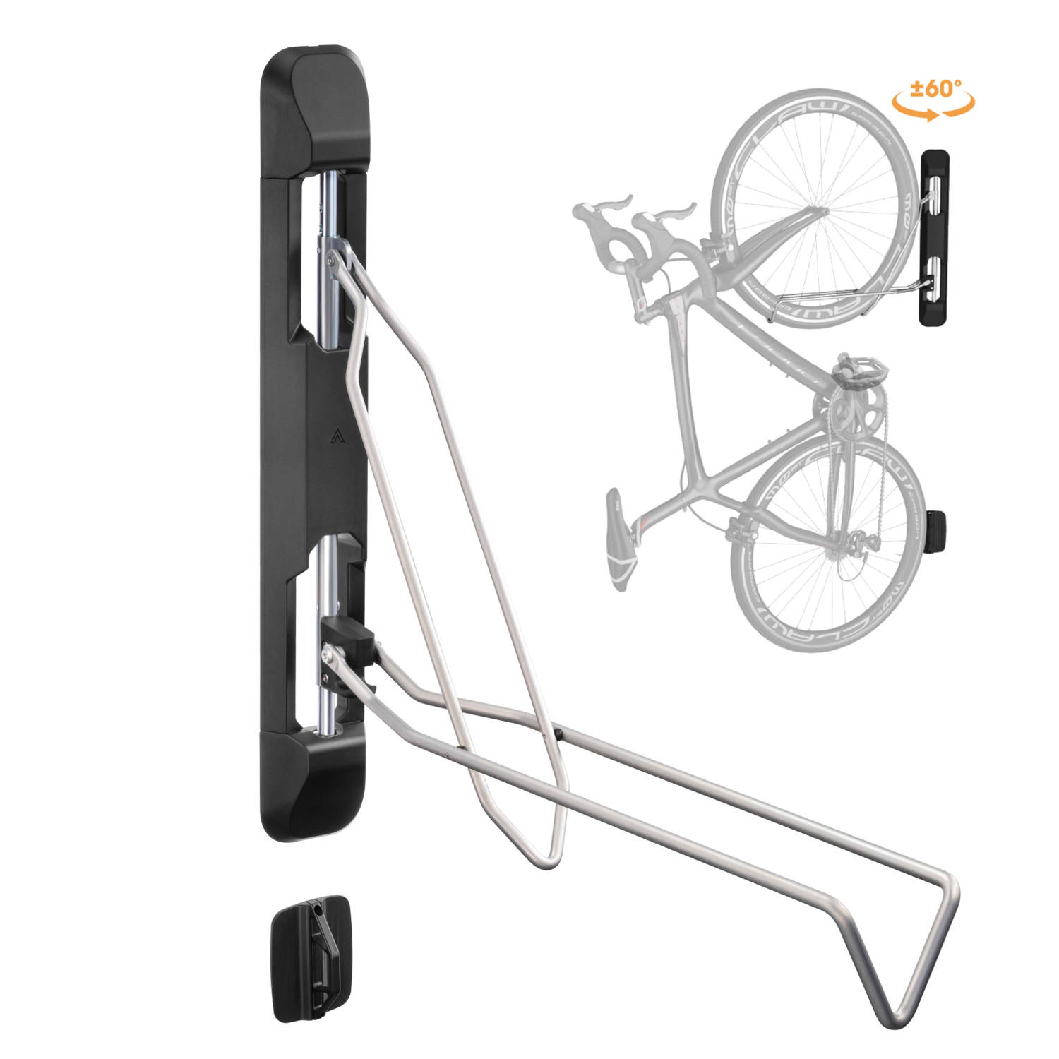 Fietsbeugel wandmontage fiets ophangsysteem ruimtebesparend tot 2.1 inch banddikte