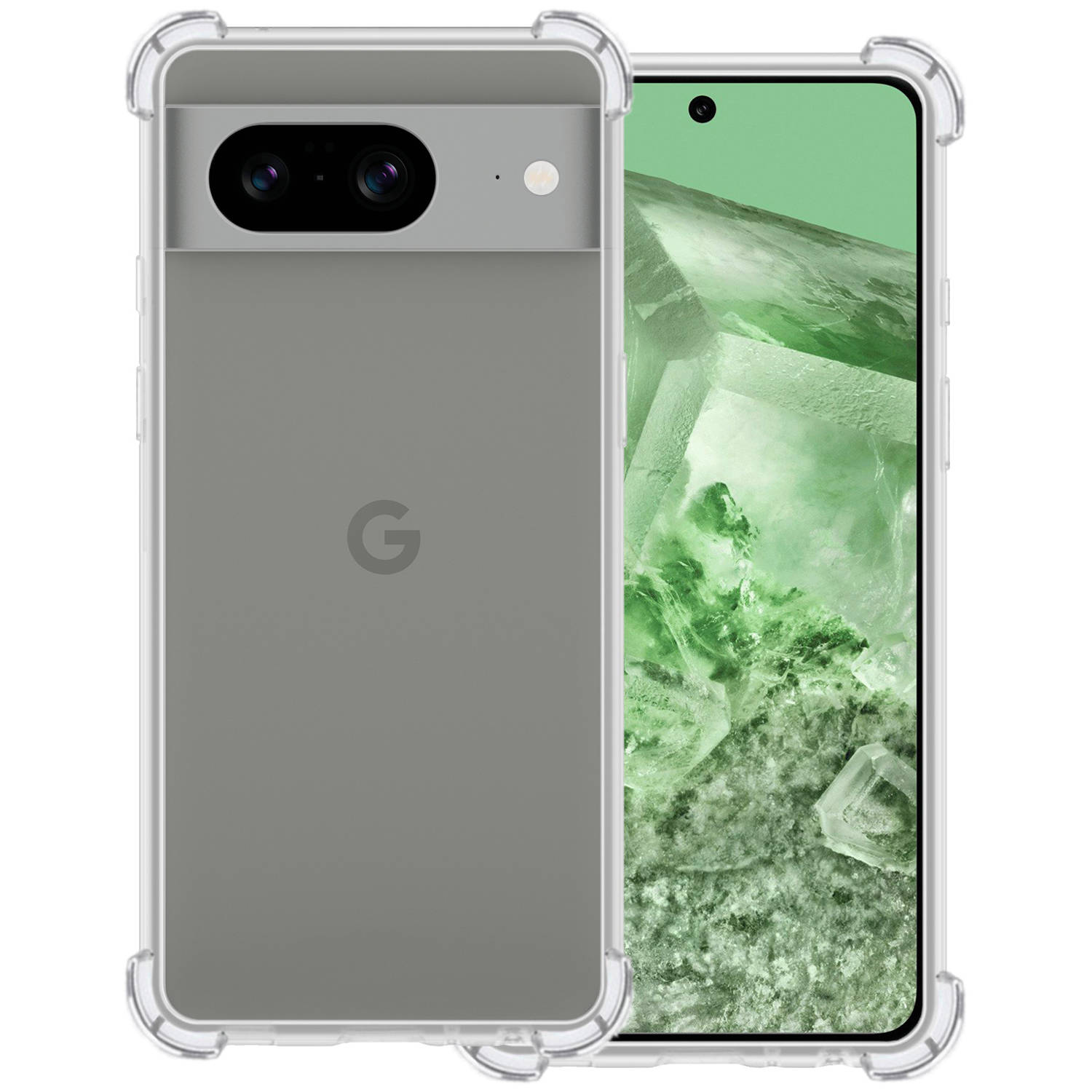Google Pixel 8 Hoesje Shock Proof Case Transparant Hoes - Google Pixel 8 Hoes Cover Shockproof - Transparant