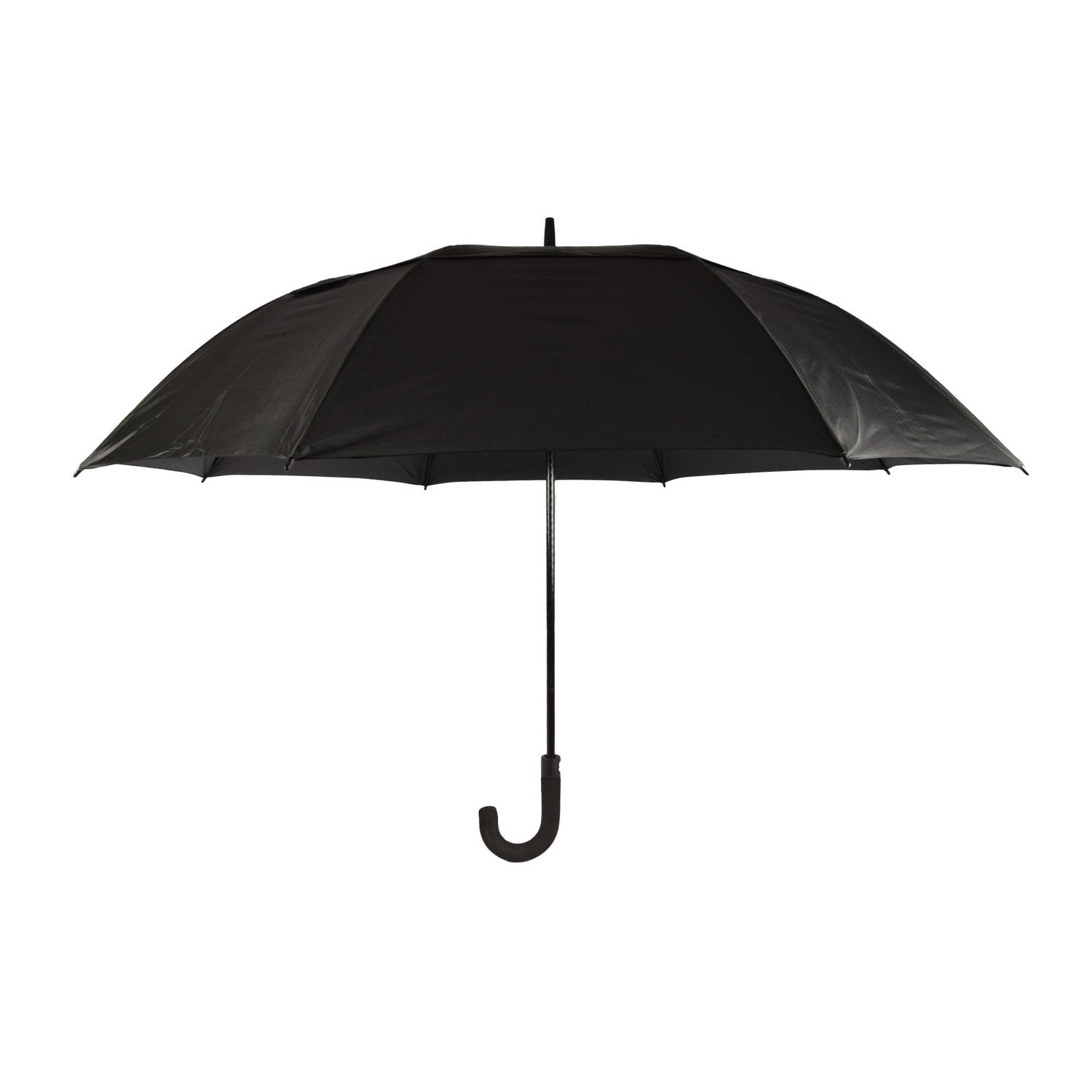 Discountershop Automatische Windproof Paraplu - Opvouwbaar met Beschermhoes - Zwart - 100cm Lengte - 130cm Diameter