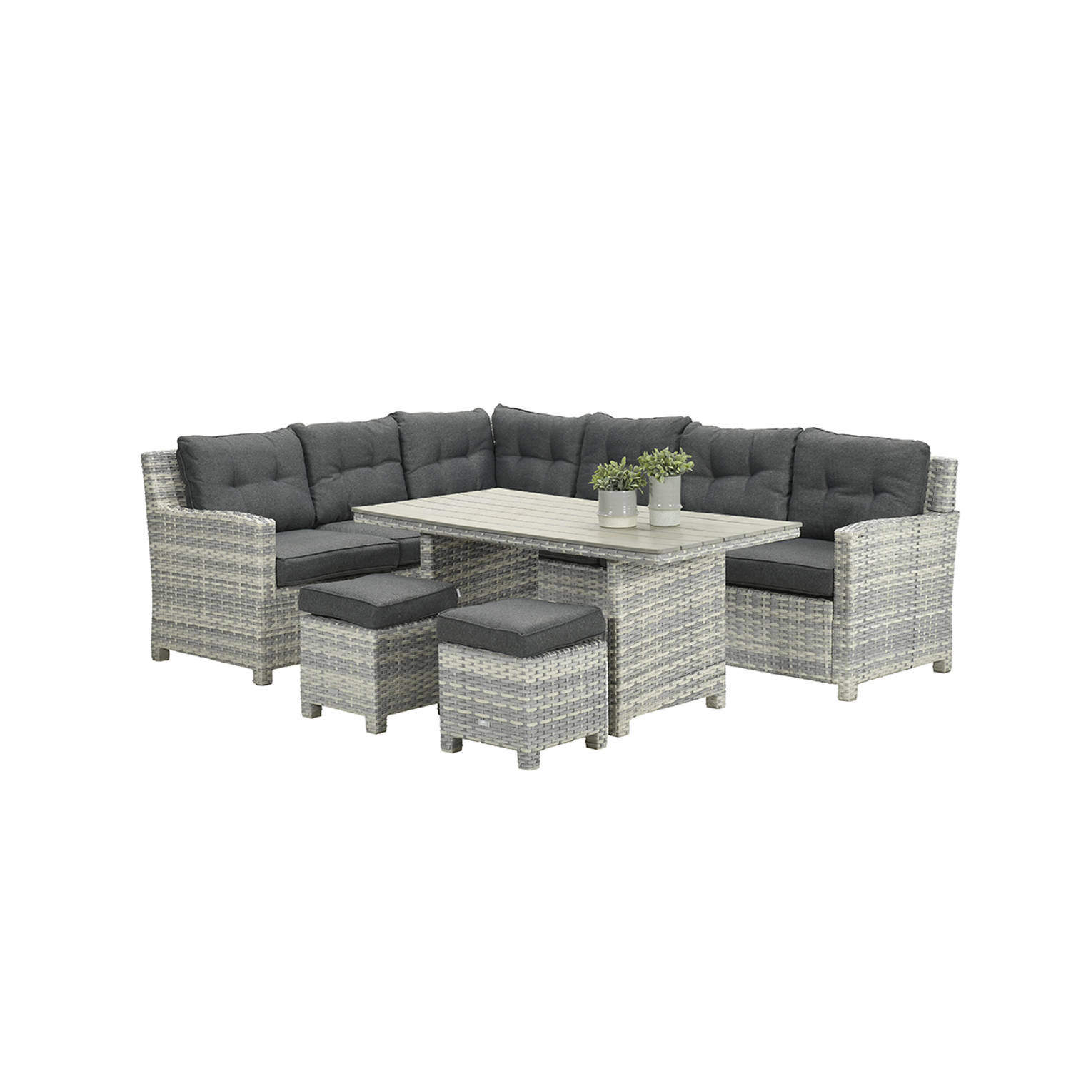 Garden Impressions Seagull lounge dining set links cloudy grey