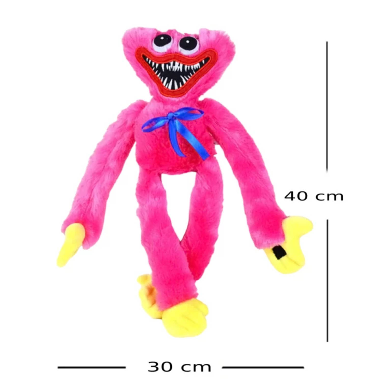 Huggy Wuggy Poppy Playtime knuffel - 40cm - Set - Huggy Wuggy Knuffel en Pop It Tasje - Roze