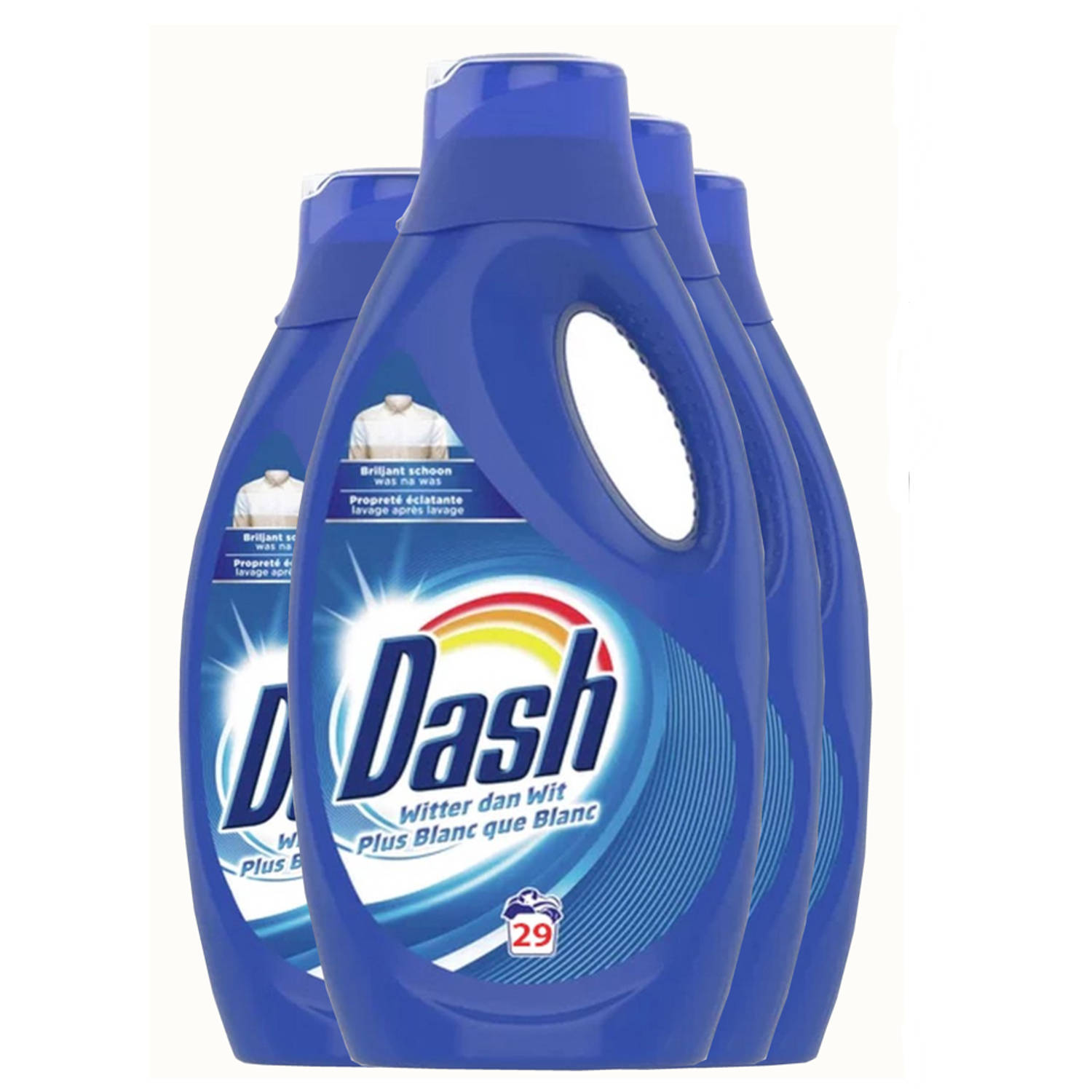 Dash Vloeibaar Wasmiddel Witter dan Wit 4x29 Wasbeurten Voordeelverpakking