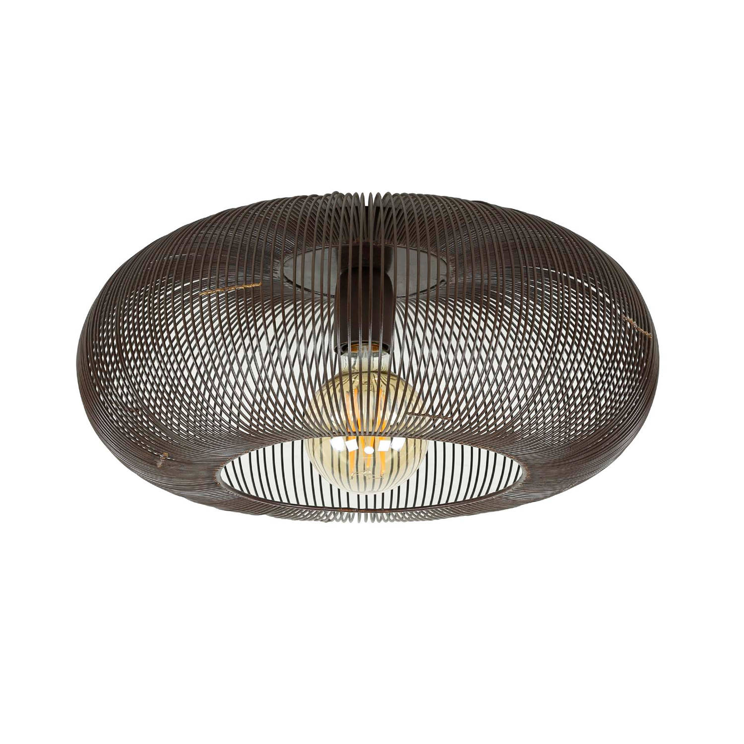 Hoyz Plafondlamp Copper Twist Zwart Nikkel Industrieel 43x43x20