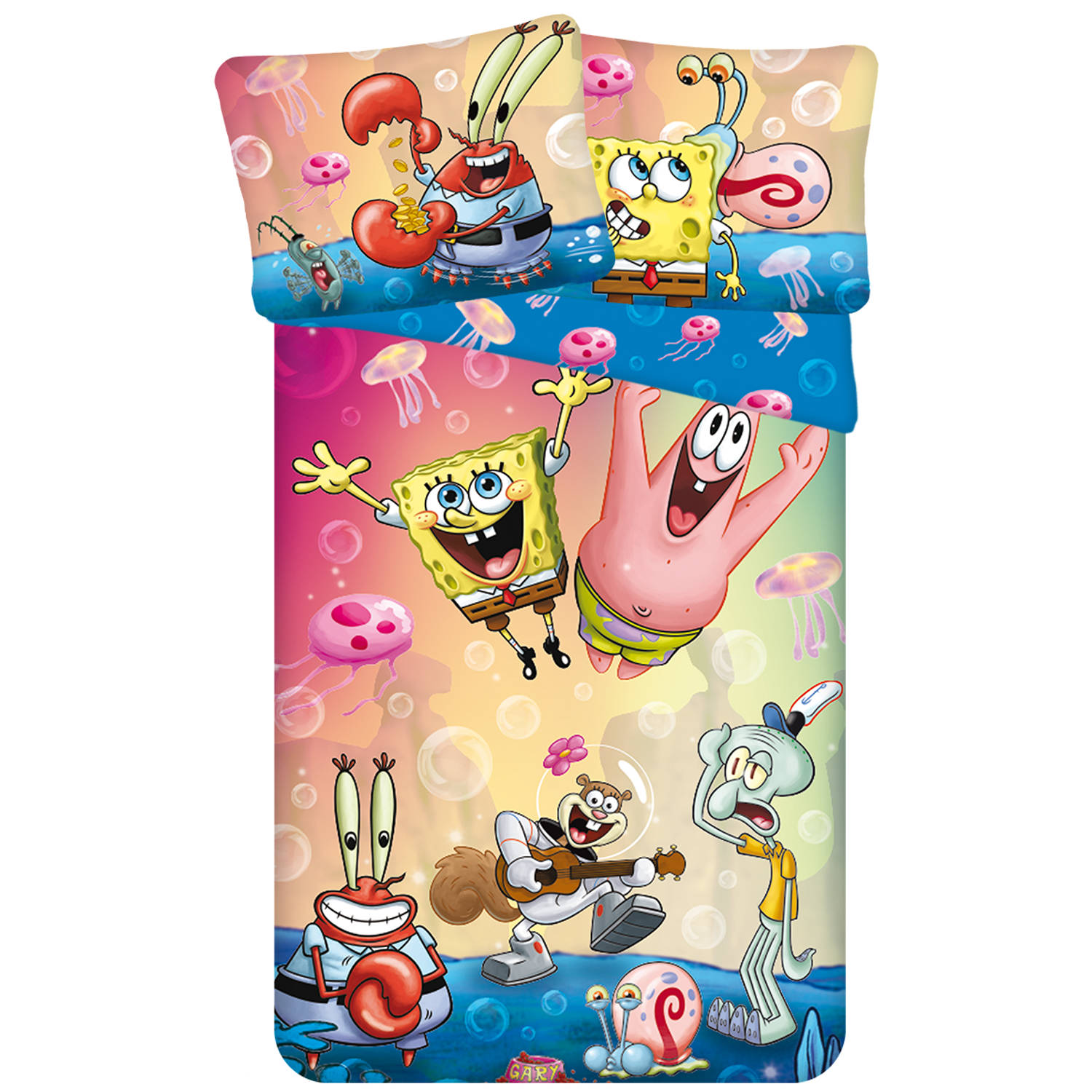 SpongeBob Dekbedovertrek Bikinibroek Eenpersoons 140 x 200 cm Polyester