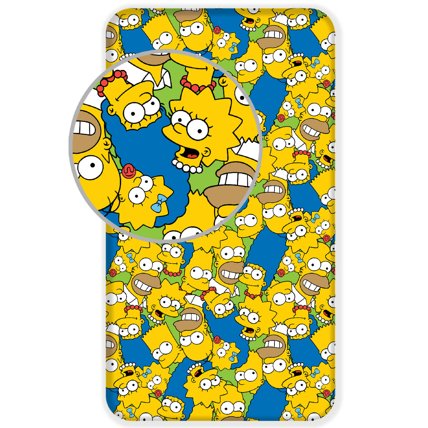 The Simpsons Hoeslaken Faces - Eenpersoons - 90 x 200 cm - Multi