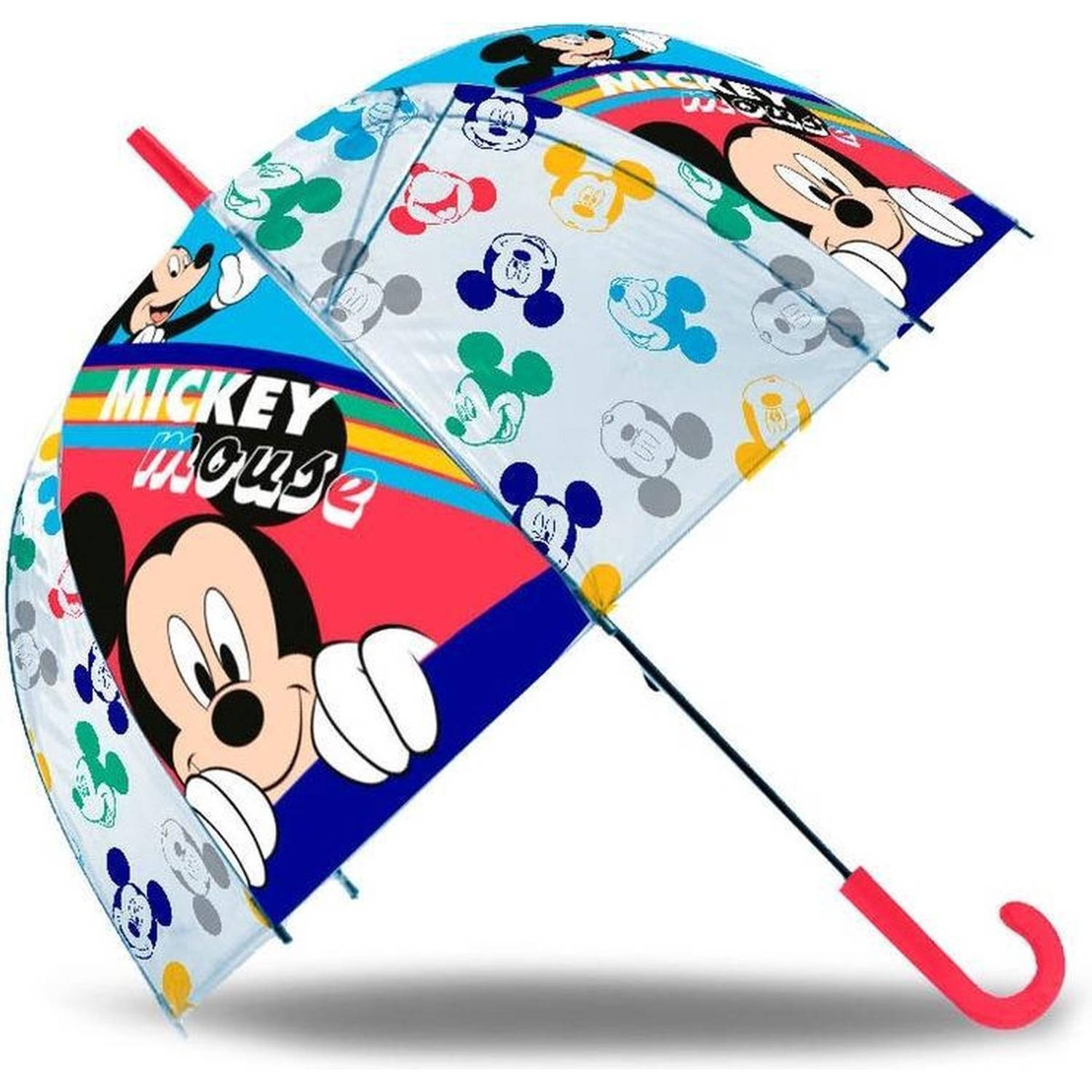 Disney paraplu Mickey Mouse junior 45 cm PVC wit-blauw-rood