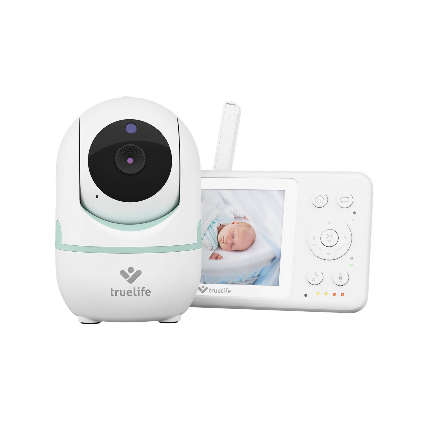 Truelife Babyfoon met camera Babyfoon Baby monitor Baby Camera Babyfoons Met 360° draaifunctie R4