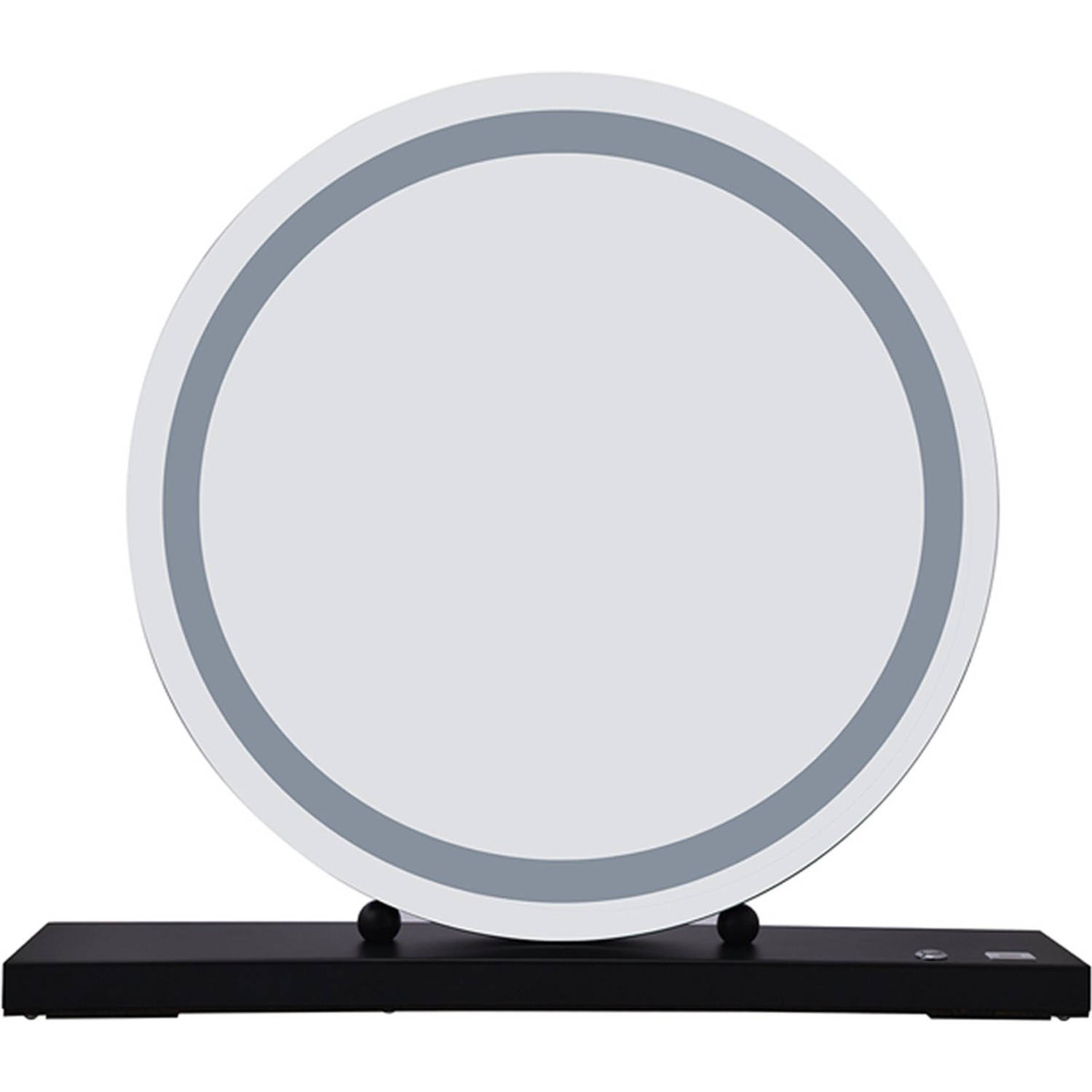 Elfida Make up spiegel met verlichting LED USB oplaad poort Hoogwaardige spiegel Zwart