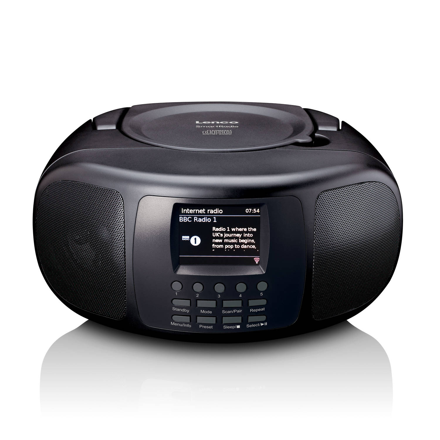 Lenco Boombox SCD-6000 Boombox-Internetradio mit DAB+-FM-Radio und BT