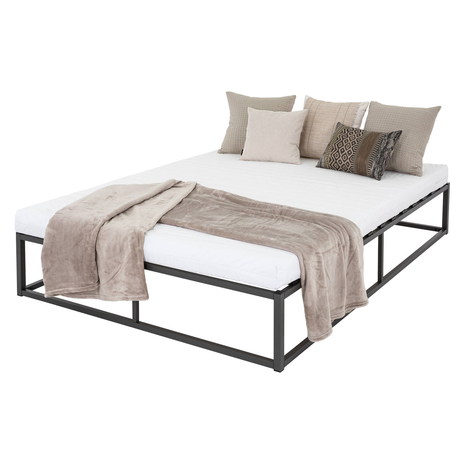 ML-Design metalen bed zwart, 200x140 cm, gemaakt van stalen frame