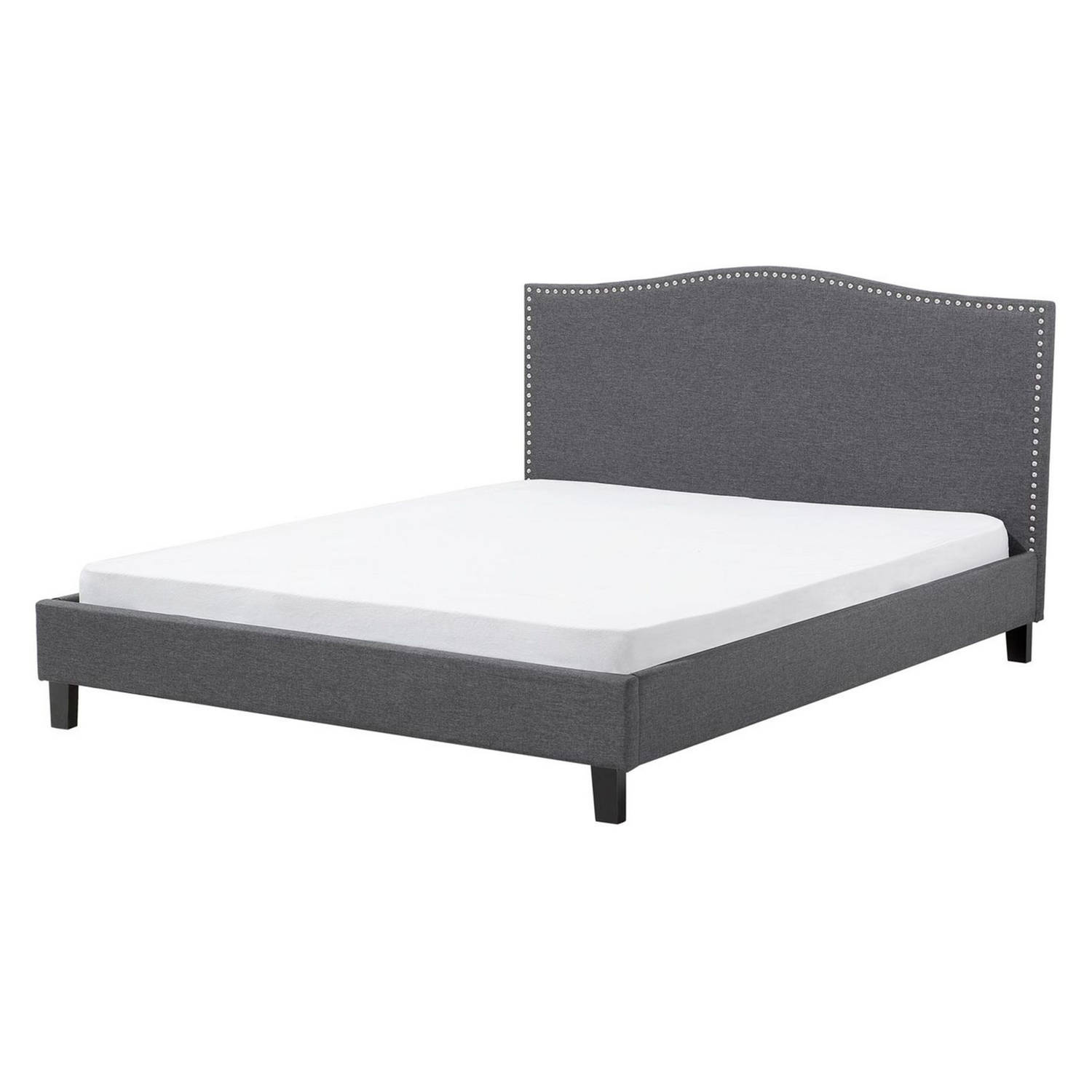 MONTPELLIER - Bed - 160 x 200 cm - Grijs - Polyester