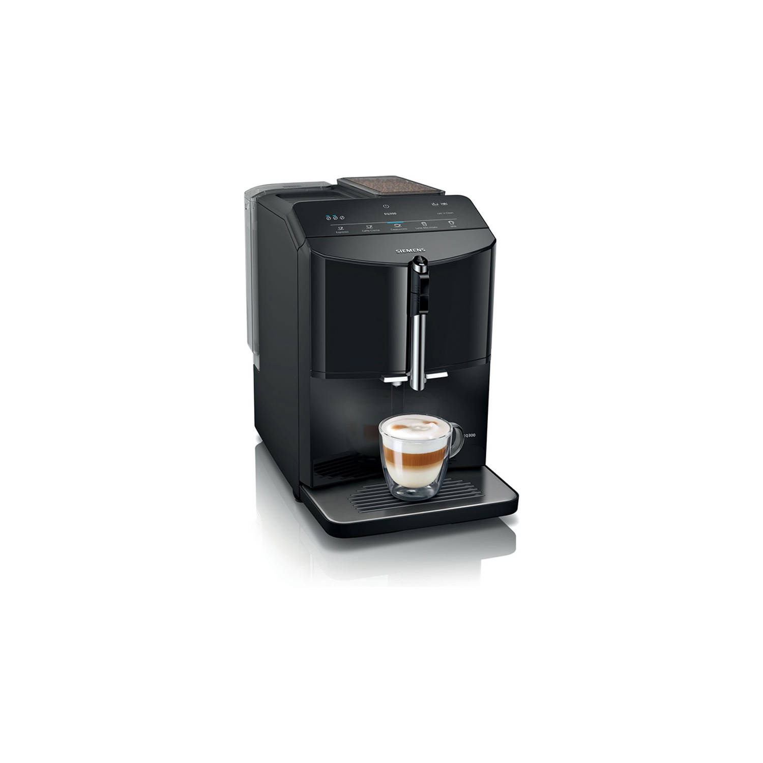 Siemens espresso volautomaat EQ300 TF301E09 (Piano Black)