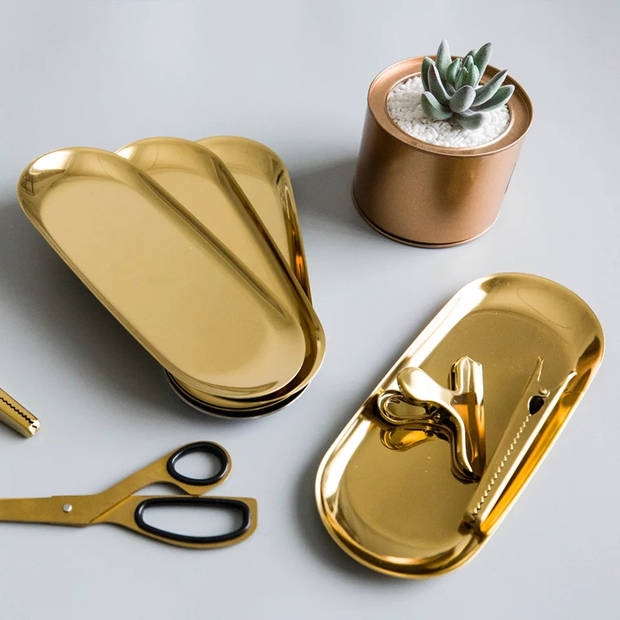 Metalen Tray - Medium - Goud