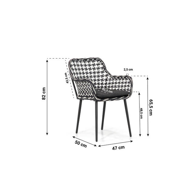 Domani Furniture Emory/Ancona 125 cm rond dining tuinset 5-delig