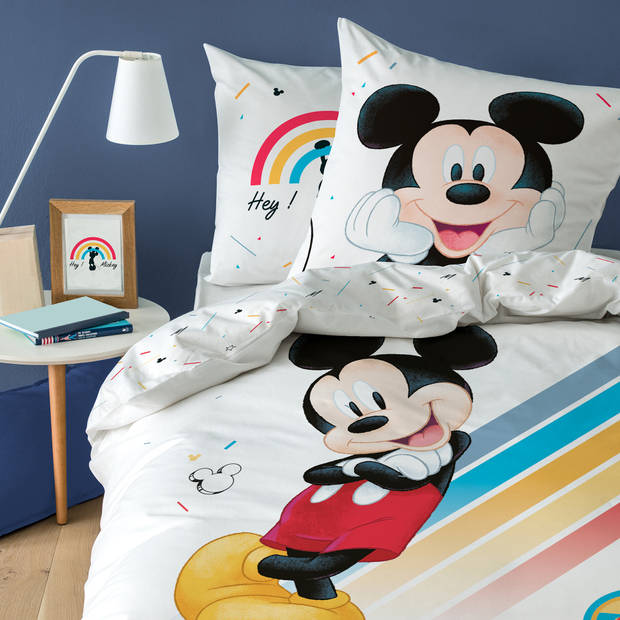 Disney Mickey Mouse Colourful - Dekbedovertrek - Eenpersoons - 140 x 200 cm - Katoen