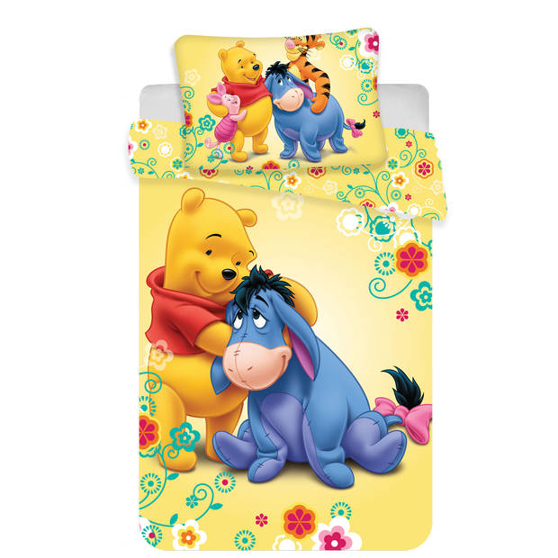 Disney Winnie the Pooh - Baby Dekbedovertrek - 100 x 135 cm - Geel