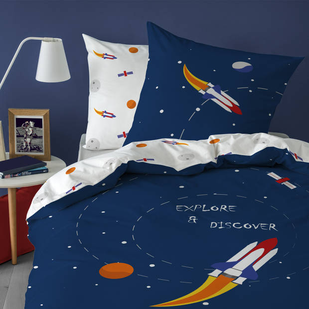 Matt & Rose Dekbedovertrek Explore Space - Eenpersoons - 140 x 200 cm - Katoen
