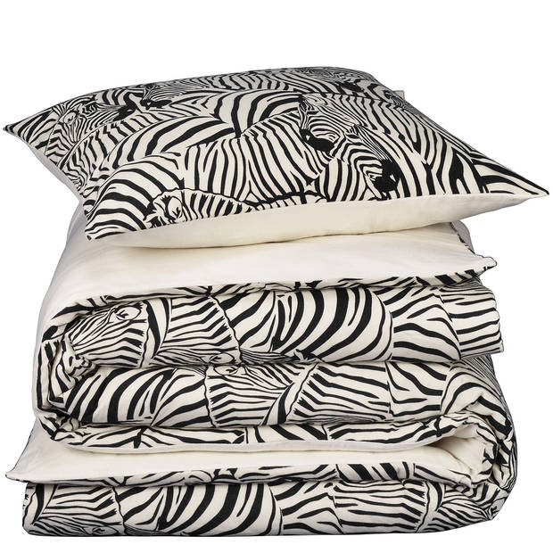 De Witte Lietaer Dekbedovertrek Zebra Cream - Eenpersoons - 140 x 200/220 cm - Katoen Flanel