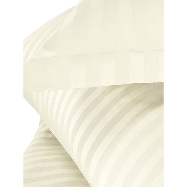 De Witte Lietaer Dekbedovertrek Katoen Satijn Zygo - Lits Jumeaux - 240 x 220 cm - Ivoor
