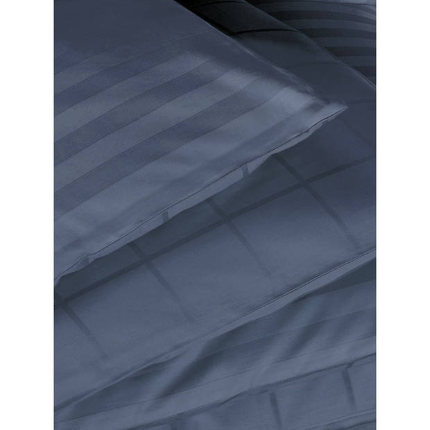 De Witte Lietaer Dekbedovertrek Katoen Satijn Zygo - Hotelmaat - 260 x 220 cm - Blauw