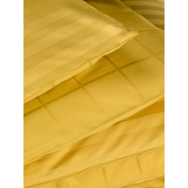 De Witte Lietaer Dekbedovertrek Katoen Satijn Zygo - Lits Jumeaux - 240 x 220 cm - Geel