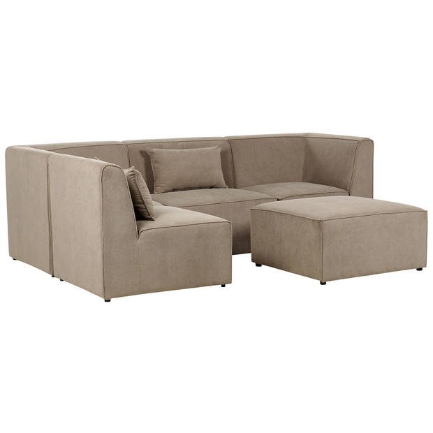 Beliani LEMVIG - Modulaire Sofa-Beige-Corduroy