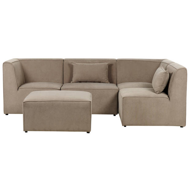 Beliani LEMVIG - Modulaire Sofa-Beige-Corduroy