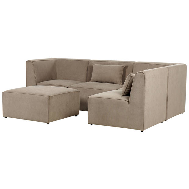 Beliani LEMVIG - Modulaire Sofa-Beige-Corduroy