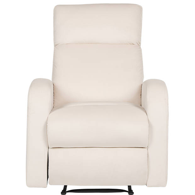 Beliani VERDAL - TV-fauteuil-Wit-Fluweel