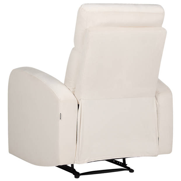 Beliani VERDAL - TV-fauteuil-Wit-Fluweel