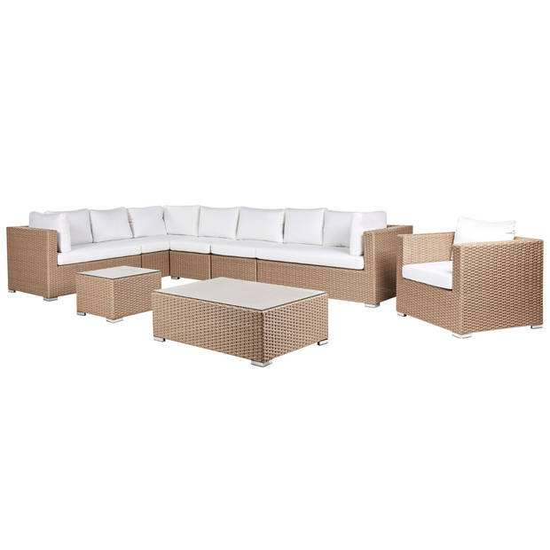 Beliani XXL - Loungeset-Beige-PE rotan