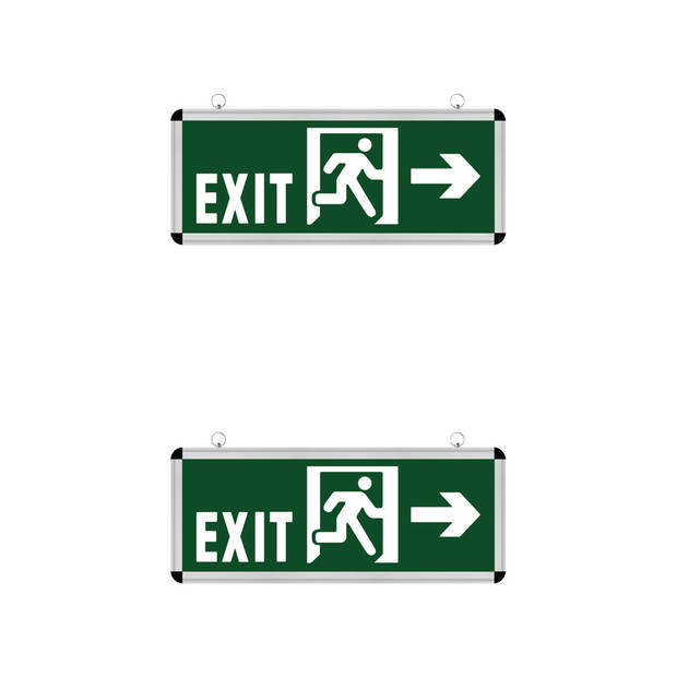 LED Noodverlichting Exit - 2 Pack - Rabonta Links/Rechts - Hangend - 3W