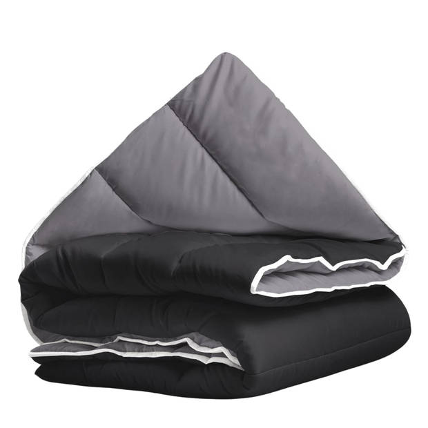 Sleeps Lazy Dekbed zonder overtrek Antraciet/Zwart Lits-Jumeaux 240x200cm - Anti Allergie Dekbed