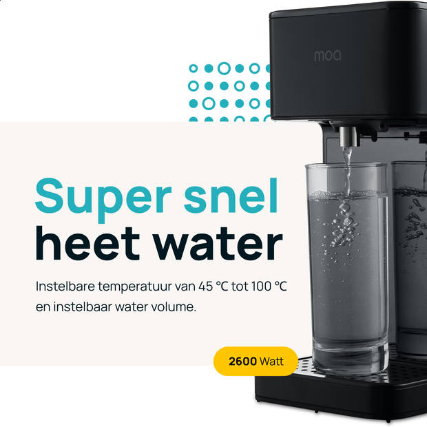 MOA Heetwaterdispenser - Luxe Instant Waterkoker - Met Digitaal Display - 2.7 Liter - HWD20B