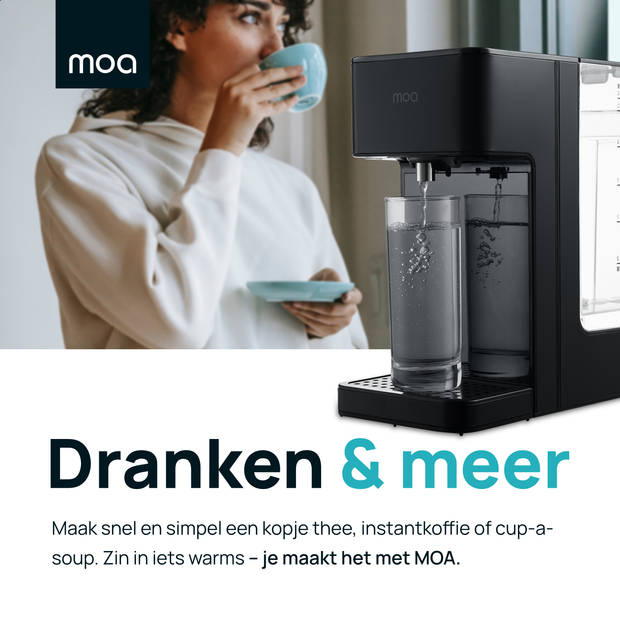 MOA Heetwaterdispenser - Luxe Instant Waterkoker - Met Digitaal Display - 2.7 Liter - HWD20B