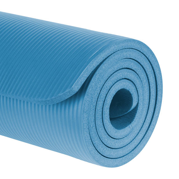 Rebel Active Gymnastiekmat voor Yoga, Pilates, Fitness 183 x 61cm - 1,5cm extra dik - blauw