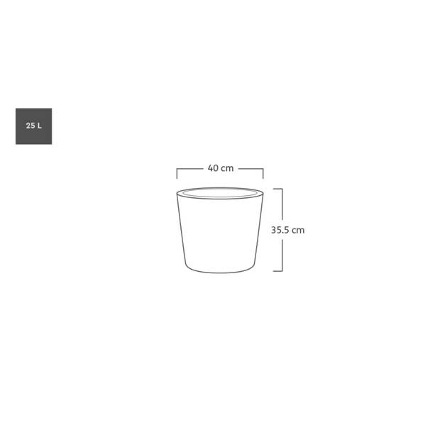 Keter Varese Plantenbak - 2 stuks - 25L - Ø40x35,5cm - Grijs