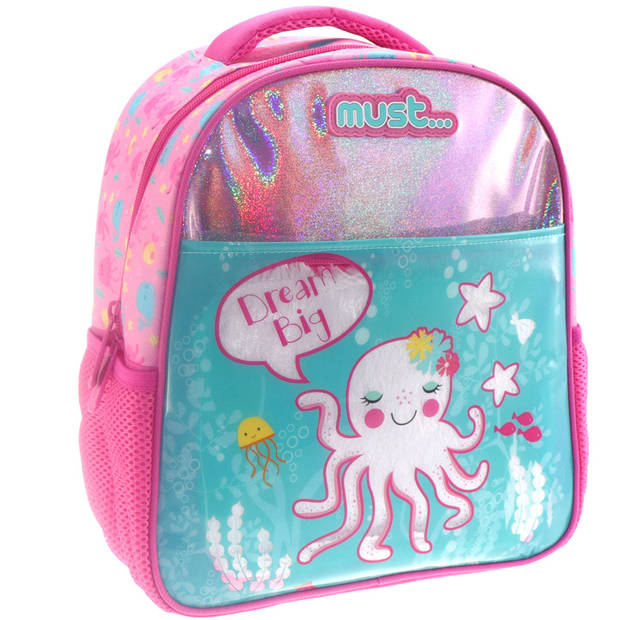 Must Rugzak + Etui, Octopus - 31 x 27 x 10 cm - Polyester