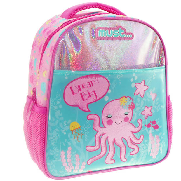 Must Rugzak + Etui, Octopus - 31 x 27 x 10 cm - Polyester