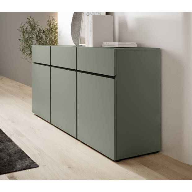 Meubella Dressoir Cainan - Groen - 180 cm