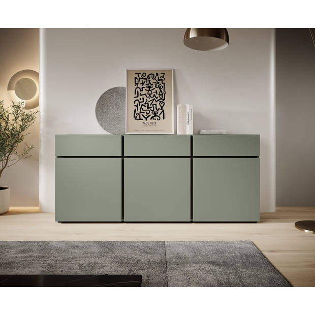 Meubella Dressoir Cainan - Groen - 180 cm