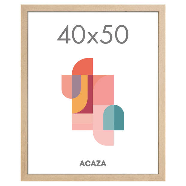 ACAZA Fotokader - Fotolijst - 40x50 cm - MDF hout - Lichte Eik