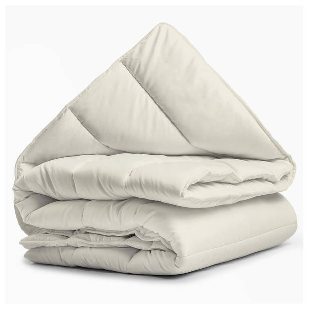 Sleeps Lazy Dekbed zonder overtrek Kaki / Crème Lits-Jumeaux 240x200cm - Anti Allergie Dekbed