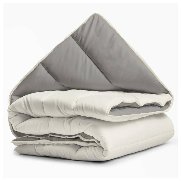 Sleeps Lazy Dekbed zonder overtrek Kaki / Crème Lits-Jumeaux 240x200cm - Anti Allergie Dekbed