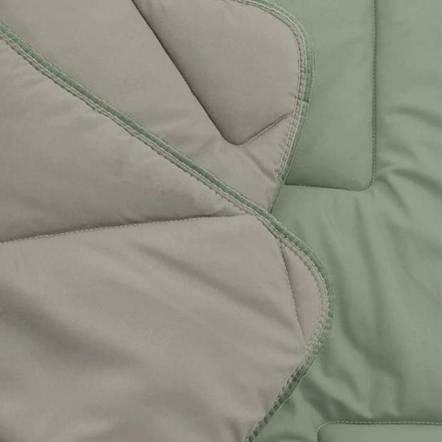 Sleeps Lazy Dekbed zonder overtrek Kaki / Crème Lits-Jumeaux 240x200cm - Anti Allergie Dekbed