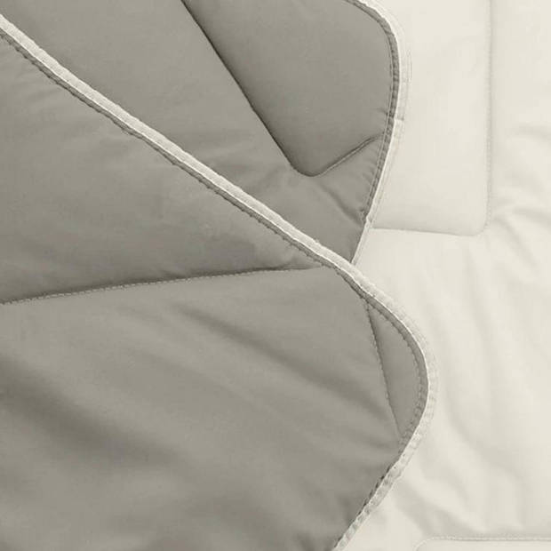 Sleeps Lazy Dekbed zonder overtrek Kaki / Crème Lits-Jumeaux 240x200cm - Anti Allergie Dekbed