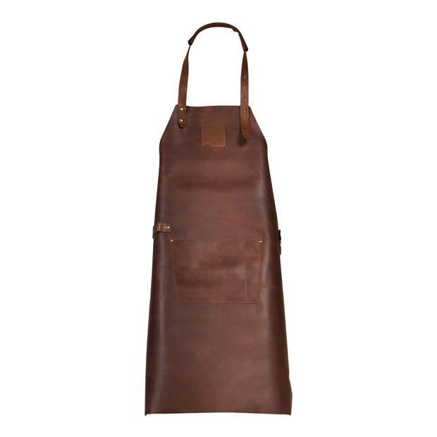 Boska Mr. Smith Leren Schort Pocket - Voorvak - Bruin - 85,5x64 cm