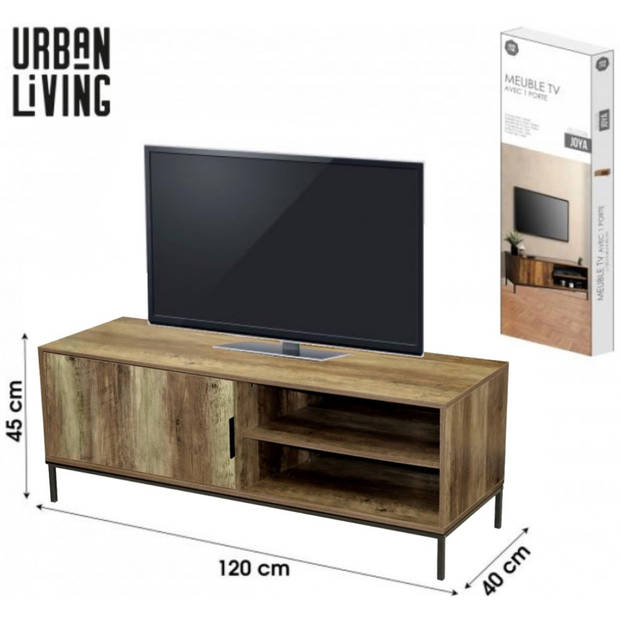 Urban Living - TV-meubel - Industrieel Dressoir - Joya - 120x40x45cm - Hout met Metalen Onderstel