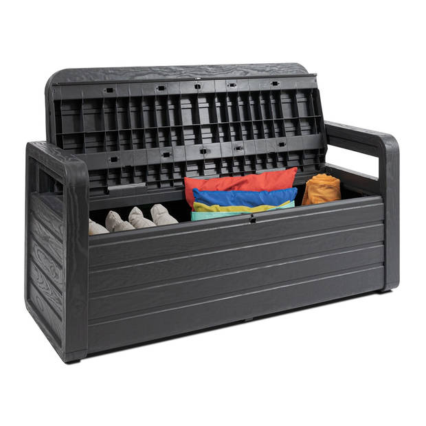 Toomax Foreverspring bench opbergbox - 263L - antraciet